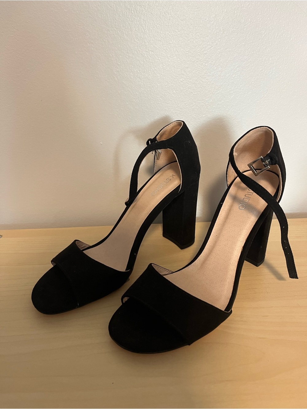 Two pairs of heels (Black and Nude) never worn